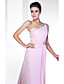  Sheath/Column One Shoulder Sweep/Brush Train Chiffon Evening Dress inspired by Hilary Swank