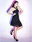 A-line Halter Empire Knee-length Chiffon Cocktail Dress