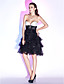  Ball Gown Sweetheart Knee-length Stretch Satin Tulle Cocktail Dress