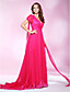  Chiffon A-line V-neck Court Train Evening Dress inspired by Linda Cardellini at Cannes Film Festival