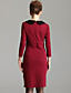  ts estilo vintage vestido justo de lapela (2 cores)
