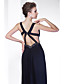  Sheath/ Column Straps Floor-length Chiffon Evening Dress With Split Front