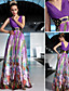  A-line/ Princess V-neck Floor-length Tencel With Sashes/ Beading Ready-to-Wear Evening/ Prom Dress