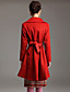  TS Ruffle Lapel Wool Blend Pea Coat