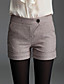  ts plegado de alta shorts de lana de cintura