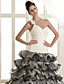  Gorgeous A-line One Shoulder Court Train Organza Wedding Dress