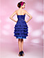  A-line Sweetheart Knee-length Sequined  Chiffon Cocktail Dress