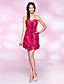 Sheath/Column Strapless Sweetheart Short/Mini Taffeta Cocktail Dress