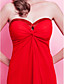  A-line Strapless Knee-length Chiffon Cocktail Dress