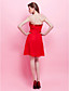  A-line Strapless Knee-length Chiffon Cocktail Dress