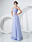  A-line One Shoulder Floor-length Chiffon Evening Dress