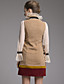  TS Tri Color Long Wool Blended Dress
