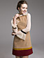  TS Tri Color Long Wool Blended Dress