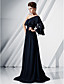  A-line One Shoulder Floor-length Chiffon Evening Dress