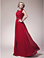  A-line Bateau Floor-length Chiffon Mother of the Bride Dress
