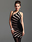  ts asymétrique robe licou bodycon