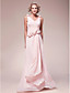  A-line V-neck Floor-length Chiffon Mother of the Bride Dress