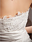  Trumpet/Mermaid Strapless Floor-length Taffeta Lace Wedding Dress