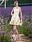  A-line Straps Short/Mini Taffeta Wedding Dress