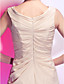  Sheath/ Column V-neck Chiffon Cocktail Dress With Side-Draping