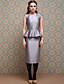  ts Vintage-Stil Silber peplum Etuikleid