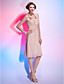 A-line Halter Knee-length Chiffon Cocktail Dress