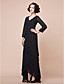 A-line V-neck Asymmetrical Chiffon And Matte Satin Mother Of The Bride Dress