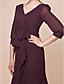  Trumpet/Mermaid V-neck Tea-length Chiffon Mother Of The Bride Dress