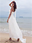  Sheath/ Column Sweetheart Ankle-length Chiffon Wedding Dress With A Wrap