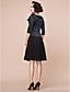 A-line Spaghetti Strap Knee-length Chiffon And Satin Mother Of The Bride Dress