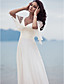  Sheath/ Column Sweep/ Brush Train Chiffon Lace Wedding Dress