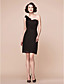  Sheath/Column One Shoulder Knee-length Chiffon Mother Of The Bride Dress