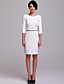  ts eenvoud contrast 3/4 mouw schede jurk