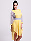  TS Simplicity Two-tone Girdle Long Sleeve Dress