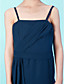  a-linje spaghetti rem te-lengde chiffon junior brudepike kjole