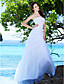  A-line Sweetheart Court Train Organza Wedding Dress