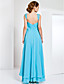  Sheath/Column Floor-length Chiffon Evening Dress With Straps
