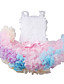  multi-color strik meisje rok set met ruches