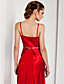  Sheath/ Column Spaghetti Straps Floor-length Charmeuse Chiffon Evening Dress