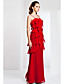  Sheath/Column Spaghetti Strap Chiffon And Lace Evening Dress