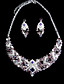  luxe strass twee stuk prachtige dames ketting en oorbellen sieraden set (50 cm)