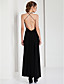  Sheath/ Column Spaghetti Straps Floor-length Jersey Evening Dress