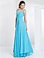  Sheath/Column Floor-length Chiffon Evening Dress With Straps