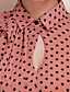  ts de bolinhas babados camisa blusa chiffon