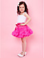  fuchsia trimning bowknot chiffon pige nederdel med foring