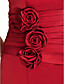  Trumpet/Mermaid Sweetheart Floor-length Satin Bridesmaid Dress With Flower(s)