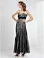  Sheath/Column Sweetheart Floor-length Tulle And Stretch Satin Evening Dress