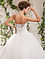  Ball Gown Sweetheart Strapless Floor-length Tulle Wedding Dress