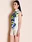  ts barokkstil print krage bluse skjorte (flere farger)