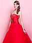  Ball Gown Strapless Sweetheart Floor-length Satin Tulle Evening Dress